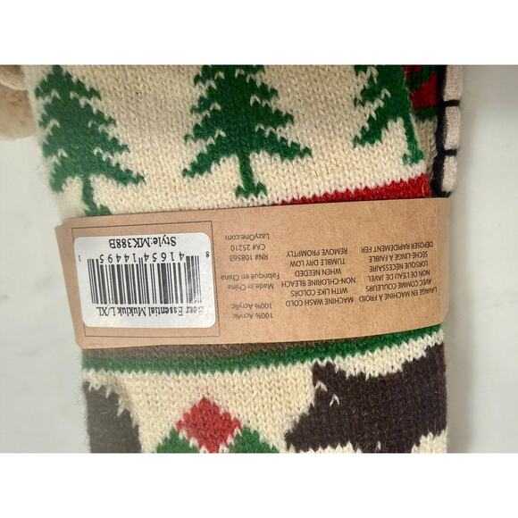 L/XL Mukluk Lazy One Bear/Pine Tree Knitted Slippers NWT - Picture 1 of 2